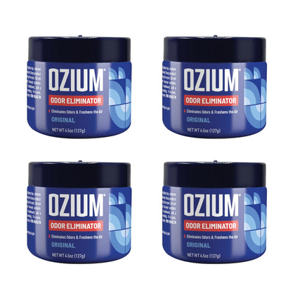 Ozium 4.5 Oz. 4 Pack Odor Eliminating Gel for Homes, Cars, Offices and More, Original Scent, 4 Pack