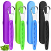 4 Pcs Tongue Scraper Cleaner Adults and Kids Stainless Steel Tongue Brush Metal Tongue Scraper Reduce Bad Breath with Travel Cases for Men Women Oral Mouth (Green, Blue, Black and Purple)