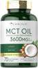 Carlyle MCT Oil Capsules 3600 mg | 70 Softgels | Keto Coconut Oil Pills | Non-GMO & Gluten Free Supplement