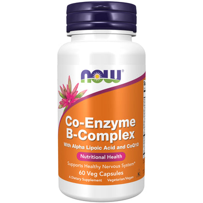 NOW Foods Supplements, Co-Enzyme B Complex with Alpha Lipoic Acid and CoQ10, Nutritional Health, 60 Veg Capsules