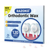 RAZOKO Orthodontic Wax for Braces Wax Dots 120 Individual Hygienic Packaging Dental Wax