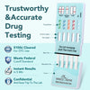 10 Pack Easy@Home 5 Panel Instant Drug Test Kits - Testing Marijuana (THC), COC, OPI 2000, AMP, BZO - Urine Dip Drug Testing - #EDOAP-754