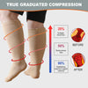 Plus Size Compression Socks: Wide Calf Compression Stockings for Men Women - Up to 7X Large 20-30 mmHg Compression Hose for Pregnancy Travel Running Nurses 4XL Beige