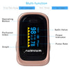 WRINERY Pulse Oximeter Fingertip, Oxygen/ O2 Saturation Monitor, OLED Portable Oximetry with Batteries, Lanyard (Rose gold-black)