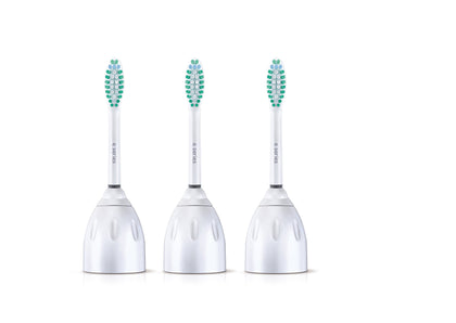 Philips Sonicare Genuine E-Series Replacement Toothbrush Heads, 3 Brush Heads, White, HX7023/64