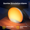 REACHER Sound Machine Sunrise Alarm Clock with Night Light, 26 Nature Inspired Sleep Sounds, 0-100% Dimmable Clock, Sunrise Lamp, Wake Up Light, Brown/Pink/White Noise Machine for Babys, Adults, Kids