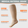 Plus Size Compression Socks: Wide Calf Compression Stockings for Men Women - Up to 7X Large 20-30 mmHg Compression Hose for Pregnancy Travel Running Nurses 4XL Beige