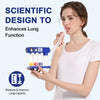 Home Use Breathing Exercise Device for Lungs, Lung Exerciser Device with Adjustable Volume Measurement (300cc/sec - 1600cc/sec) - Inhalation and Exhalation Modes