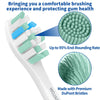 Replacement Brush Heads Compatible with Philips SoniCare Electric Toothbrushes Handle, Toothbrush Heads of Effective Cleaning, for Snap-on System, 8 Pack, White