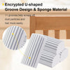 Jeymei 4-Pack Damp Clean Duster Sponge, Sponge Cleaning Brush, Duster for Cleaning Blinds, Glass, Baseboards, Vents, Railings, Mirrors,Window Track Grooves and Faucets?Gray?