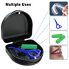 Retainer Case Denture Case: BVN Orthodontic Dental Case, Slim Braces Case, Mouth Guard Case, Denture Box, Teeth Aligner Case, Night Guard Case Container Storage Holder Black