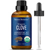 Organic Clove Essential Oil 30 ml - Pure, Undiluted - Clove Oil for Tooth Ache Ease - Soothes Sore Muscles - Clove Bud Essential Oil for Teeth, Gums, Toothache, Skin Use and Hair Care - Nexon Botanics