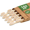 VIVAGO Biodegradable Bamboo Toothbrushes 10 Pack - BPA Free Soft Bristles Toothbrushes, Eco-Friendly, Compostable Natural Wooden Toothbrush