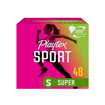 Playtex Sport Tampons, Super Absorbency, Fragrance-Free - 48ct