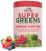 Country Farms Super Greens Berry Flavor, 50 Organic Super Foods, Packed with Fiber, USDA Organic Drink Mix, Fruits, Vegetables, Super Greens, Mushrooms & Probiotics, Supports Energy, 10.6 Oz