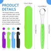 4 Pcs Tongue Scraper Cleaner Adults and Kids Stainless Steel Tongue Brush Metal Tongue Scraper Reduce Bad Breath with Travel Cases for Men Women Oral Mouth (Green, Blue, Black and Purple)