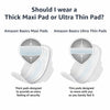 Amazon Basics Thick Maxi Pads with Flexi-Wings for Periods, Overnight Absorbency, Unscented, Size 4, 28 Count, 1 Pack (Previously Solimo)