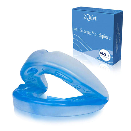 ZQuiet, Anti-Snoring Mouthpiece, Comfort Size #1, Single Refill, Blue, Made in USA, BPA-Free, Medical-Grade Material