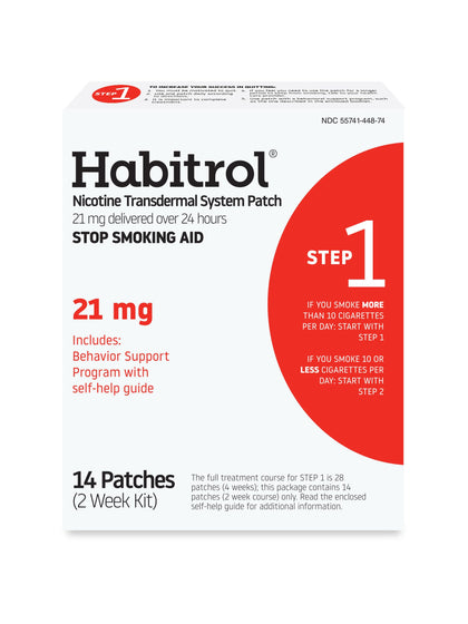 Habitrol Nicotine Transdermal System Stop Smoking Aid, Step 1 (21 mg), 14 Count (Pack of 1)