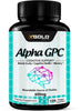 Alpha GPC Choline Supplement 600mg, 99%+ Highly Purified, Highly Bioavailable Source of Choline,120 Veggie Capsules, Cognitive Enhancer Nootropic, Supports Memory & Brain Function, Boosts Focus & Mood