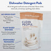 The Clean People Dishwasher Pods - Cuts Grease & Rinses Sparkling Clean - Residue-Free - Phosphate Free Dishwashing Pods - Lemon, 60 Pack