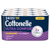 Cottonelle Ultra Comfort Toilet Paper with Cushiony CleaningRipples Texture, 24 Family Mega Rolls (24 Family Mega Rolls = 108 Regular Rolls) (4 Packs of 6), 296 Sheets per Roll, Packaging May Vary