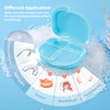 Dental Mouthguard Container Orthodontic Retainer Case with Vent Holes, Denture Holder Box Clear Aligner Case Slim for Household|Travel|Office - Bluish - Light & Easy to Carry