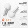 Vibes High Fidelity Concert Ear Plugs, Invisible Earplugs for Musicians, Motorcycles, Airplanes, Raves, Work - Noise Reduction 15 NRR and Hearing Protection -22dB - Fits All Ears (Clear)