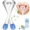 2PCS Tongue Scrapers, Reduce Bad Breath Tongue Cleaner, BPA Free, Get Rid of White Tongue, Dentist Rcommends Tongue Brushes