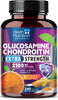 Glucosamine Chondroitin Supplements MSM Complex - Joint Support with Turmeric, Boswellia, Quercetin for Joints, Back, Hands, Bones, Knees & Mobility, Triple Strength Glucosamine Sulfate - 240 Capsules