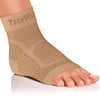 TechWare Pro Ankle Brace Compression Sleeve - Relieves Achilles Tendonitis, Joint Pain. Plantar Fasciitis Foot Sock with Arch Support Reduces Swelling & Heel Spur Pain. (Beige, L/XL)