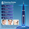 Plaque Remover for Teeth, Tartar Remover for Teeth Cleaning Kit with LED Light and 5 Modes, Dental Calculus Remover Teeth Cleaning Kit for Home Travel, Blue