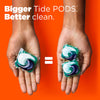 Tide Power PODs Hygienic Clean Heavy Duty Liquid Laundry Detergent Pacs HE Compatible 45 Count Hypoallergenic Free and Clear of Dyes and Perfumes For Visible and Invisible Dirt