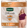 Depend Silhouette Adult Incontinence & Postpartum Bladder Leak Underwear for Women, Maximum Absorbency, Large, Pink, 52 Count (2 Packs of 26), Packaging May Vary