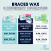 Braces Wax,10 Pack. Dental Wax for Braces & Aligners, Unscented & Flavorless - 50 Premium Orthodontic Strips. White Cases. Includes storage case. Food Grade ortho brace wax. Fresh Knight. (White)