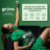 Gruns Daily Gummies, Super Greens Gummies - Organic Spirulina and Chlorella, Prebiotics for Digestive & Gut Health - Greens Superfood, Multi-Vitamins & Minerals - 224 Gummy Bear