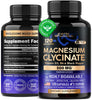 Magnesium Glycinate 500 mg - Chelated Supplement - 98% High Absorption - w/Vitamin D3 & B6 - Support for Sleep, Muscle & Heart Health - Made in USA - Vegan & Non-GMO - 120 Capsules, 4 Month Supply