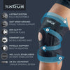 EXOUS BODYGEAR Knee Brace Meniscus Tear Support For Arthritis Acl, Mcl Pain Patented 4-way Adjustable Wraparound Strap Dual Side Stabilizer For Patella Stability Size [medium]