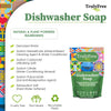 Truly Free Auto Dishwasher Soap, 12.5oz Bag - Natural Concentrated Formula - Dish Soap, Dishwasher Detergent Cleaning Supplies, Hard Water Stain Remover, Sparkling Clean Dishes, No Harmful Ingredients