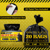 Reli. Contractor Trash Bags 55 Gallon Heavy Duty | 20 Bags w/Ties | Construction Garbage Bags | Industrial | Extra Large/Big | Black