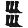 Dr. Scholl's Mens Diabetes & Circulator - 4 6 Pair Packs Non-binding Comfort And Moisture Management Sock, Black, 7-12 US