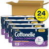 Cottonelle Ultra Comfort Toilet Paper with Cushiony CleaningRipples Texture, 24 Family Mega Rolls (24 Family Mega Rolls = 108 Regular Rolls) (4 Packs of 6), 296 Sheets per Roll, Packaging May Vary