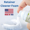 Retainer Cleaner & Aligner Cleaner FoamBright, Great for Invisalign,Candid, Byte, Night Guard, Mouth Guard Denture Whitener Toothpaste & Braces Cleaner, Peroxide Free Teeth Whitening Foam ToothPaste