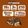 FITCRUNCH Snack Size Protein Bars, Designed by Robert Irvine, World’s Only 6-Layer Baked Bar, 3g of Sugar & Soft Cake Core (18 Bars, Chocolate Chip Cookie Dough)