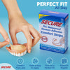 Secure Comfort Strips Waterproof Denture Adhesive - Zinc Free - Extra Firm Hold For Lower Dentures - 15 Strips