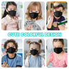 3-Ply 6 PCS Kids Cloth Face Masks - Washable Reusable Breathable Children Face Masks (Black*6)