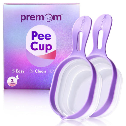 Premom 2 Urine Cups for Ovulation & Pregnancy Tests: Reusable & Collapsible Pee Cups for Home Fertility Testing | Easy to Use & Clean - Essential Kit for Women with Urine Sample Detection