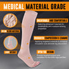 Doc Miller, Open Toe Compression Socks, 8-15 mmHg, Toeless, Support Circulation, Shin Splints, Calf Recovery, Varicose, Knee High, Medical Grade, Skin/Nude Socks, X-Large Size for Men & Women, Pair