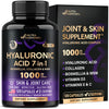 Hyaluronic Acid Supplements 1000 mg - Skin & Joint Hydration, Joint Discomfort Relief - 7-in-1 with Collagen, MSM, Boswellia & Vitamins - Hyaluronic Acid Capsules, Pills - Made in USA - 120 Capsules