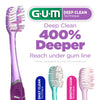 GUM Technique Deep Clean Toothbrush - Compact Soft - Soft Toothbrushes for Adults with Sensitive Extra Fine Bristles, 3ct